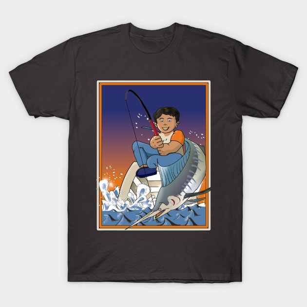 Marlin Fishing T-Shirt by Lintvern